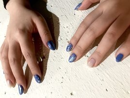 お客様ネイル雪の結晶