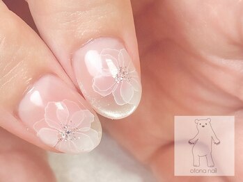 オトナネイル(otona nail)/水彩フラワーネイル