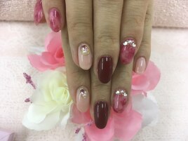 ボルドータイダイネイル☆