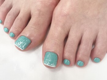 エムスラッシュ ネイル センター北店(M.SLASH)/シェラック ブルーグリーン