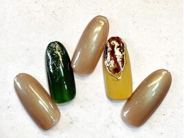 秋冬ニュアンスネイル