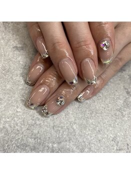 ネイルサロンファストネイルプラス 新宿店(FAST NAIL PLUS)/2024夏ネイル【ガラスフレンチ】