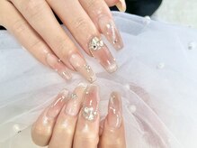 ここちネイルの雰囲気（ロングネイルもご要望があればお受け付けできます。）