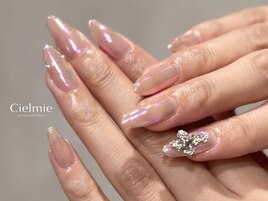 ミラーネイル／ピンク