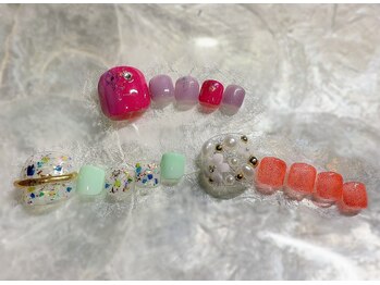 リゾートデバリ(ReSORT de BALI)/定額フットネイル6980円デザイン