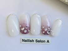 ネイリッシュサロン エー(Nailish Salon A)/グラデキラキラネイル