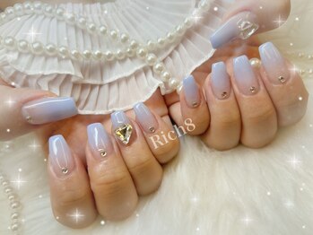 ネイルアンドまつげエクステ リッチエイト 原宿店(Rich8)/水色カラグラ※パーツ別途