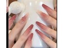 グラデーションハートネイル