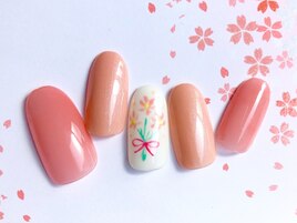 フラワーブーケネイル