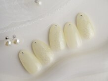 ホワイトネイル 難波店(WHITE NAIL)/パステルイエロー/シンプル/定額