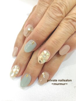 プライベート ネイルサロン マーマ(murmur)/お上品夏ネイル