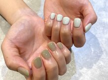 アモフ(amof)/バイカラーネイル☆*:.