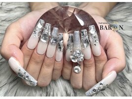 ホワイト×シルバーネイル