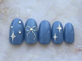 9月限定ネイル/ブルー¥7500