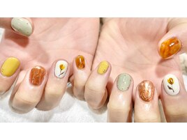 ニュアンスフラワーネイル