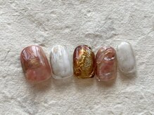 アイネイルズ 梅田店(I nails)/水彩ミラーしずく春¥9200