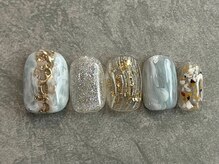 カラネイル 南森町店(calla nail)/奥行き　ミラーアート