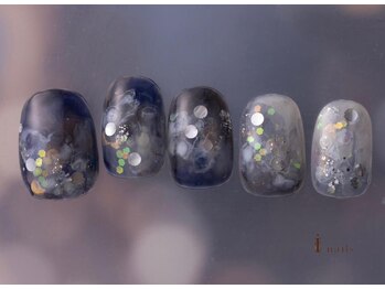 アイネイルズ 吉祥寺店(I nails)/ネイビー氷雪ホログラムネイル