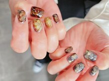 ネイルアイラッシュサロン ジョアアンジェ 難波店(joie ange)/ニュアンスネイル　カジュアル