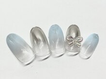 ネイルアンドビューティー サロン リザ(Nail & Beauty Salon LIZA)/ブルー×シルバーグラデーション