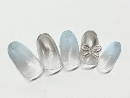 ブルー×シルバーグラデーション