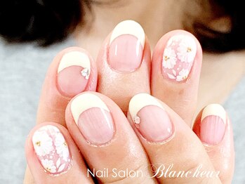 ネイルサロン ブランシュール(Nail Salon Blancheur)/『お花ネイル』フレンチ&お花