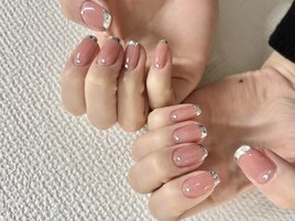 ガラスフレンチ/フレンチネイル