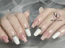 ミチネイルズ 池袋(Michi nails)/チップ長さ出し＋パーツつけ放題