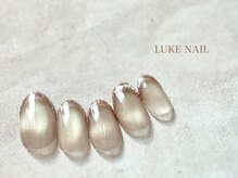 ルークネイル(LUKE NAIL)/水光マグラメフレンチネイル