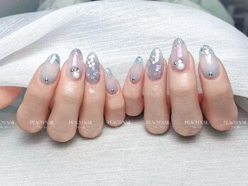 ピーチネイル 新松戸(Peach Nail)の写真/【持ち込みデザイン¥6980～★】個性派好きも納得のニュアンスネイルを楽しんで!繊細な手描きアートも得意！