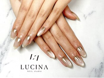 ネイルスタジオ ルキナ(LUCINA)/c-321 マグネット×ミラーネイル