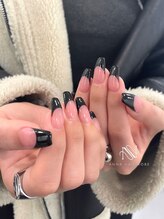 アンナネイル(ANNA Nail)/ブラックフレンチ