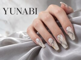 金箔ホワイト大理石ネイル