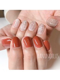 クリアーネイル×ワンカラー