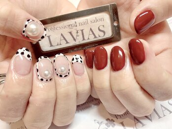 プロフェッショナル ネイルサロン ラヴィアス(LAVIAS)/【ジェル】ワンカラ＋アート２本
