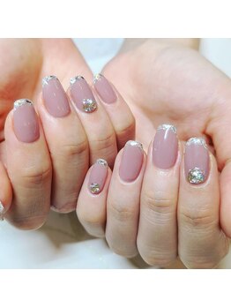 ネイルアンドまつげエクステ専門サロン スリー(THREE)/ガラスフレンチ