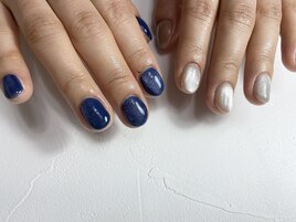 ネイビー×シルバーマグネット