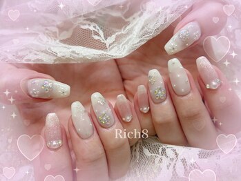 ネイルアンドまつげエクステ リッチエイト 原宿店(Rich8)/フラワー韓国ネイル