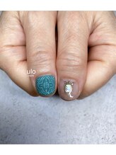 ウロネイルズ(ulo nails)/ブルーのタイルアート