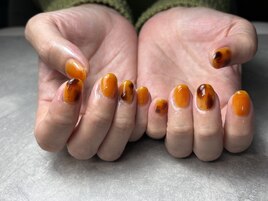 べっ甲デザインネイル