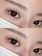 エル アイラッシュアンドヘッドスパ(Ele)の写真/軽さと持続力が魅力のフラットラッシュで目力UP♪トレンド感ある束感～目元印象を強くしたいつけ放題まで◎