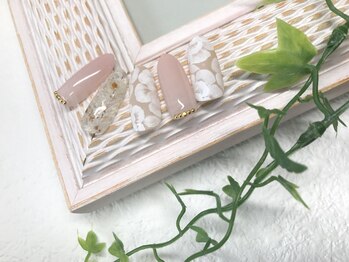 ネイルサロン&スクール ジーナ(GINA)/クリアお花＆シェルネイル♪