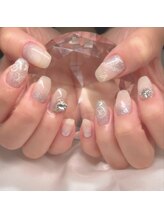 ネイルサロンEUB/グラデーション+ハイブラパーツ