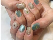 エールネイル(Ailes nail)/マグネット×ニュアンスネイル