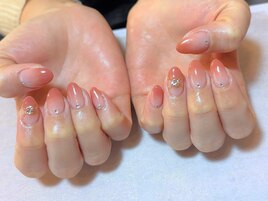 グラデーション　リングネイル