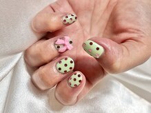 サロン アクセシブル(salon ACCESSIBLE)/ドットリボンネイル