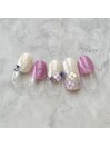 紫陽花ホロネイル