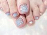 Foot【丁寧なケア&オフ込】時間制つけ放題1.5h★シンプル~親指アート