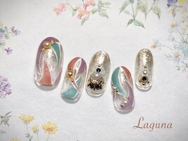 カラフルアートネイル