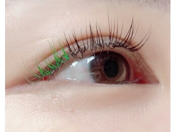 アイラッシュエイム(Eyelash eim)/カラーエクステ★グリーン黒MIX